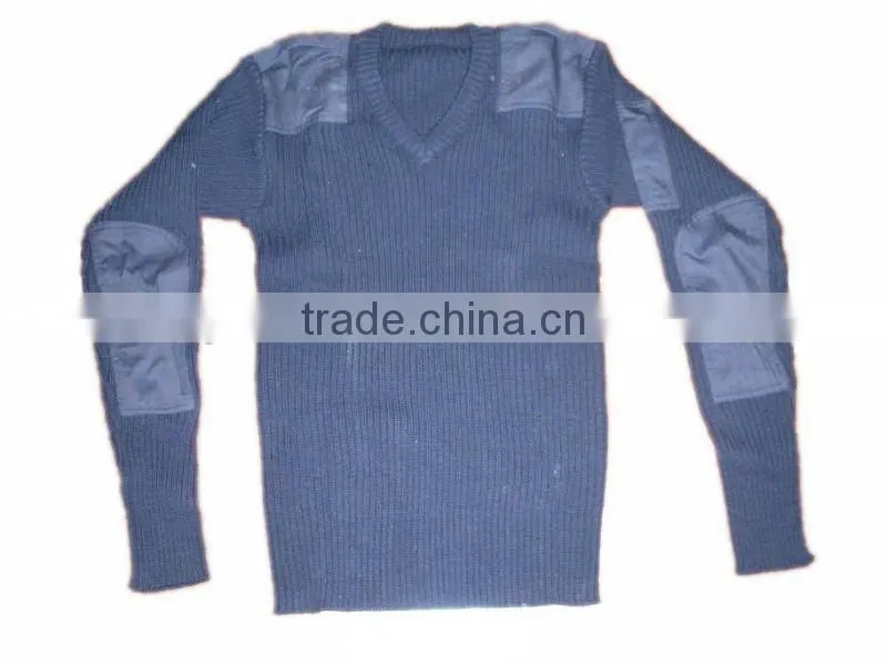 Mens v-neck 70%acrylic,30%wool winter pullover sweater