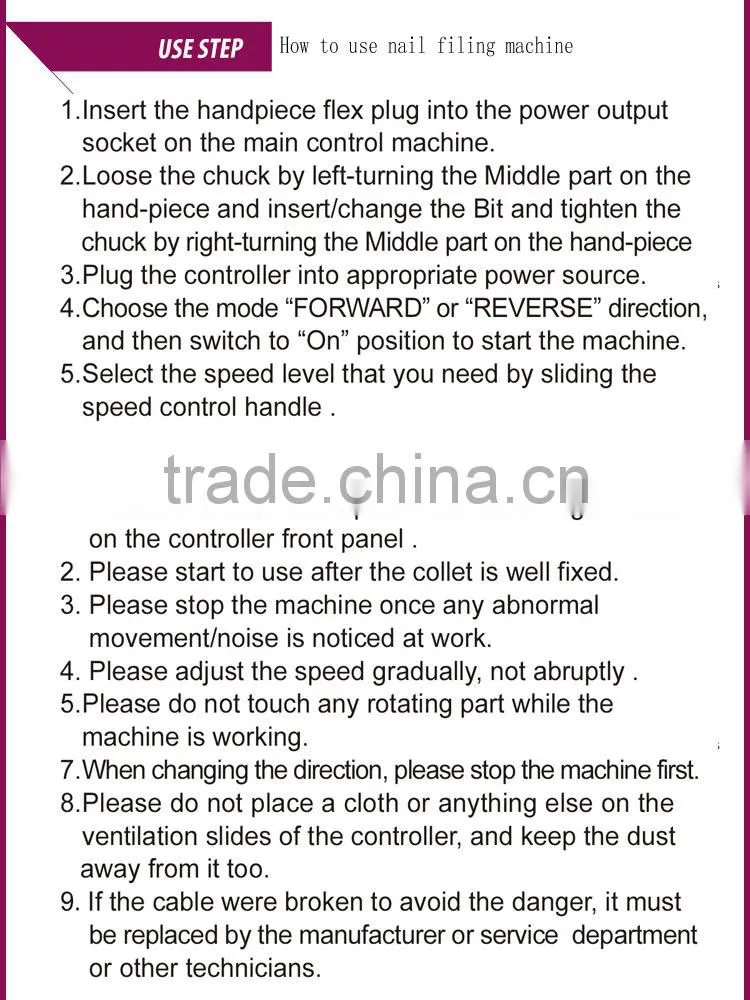 Professional best seller manicure filing machine for Salon