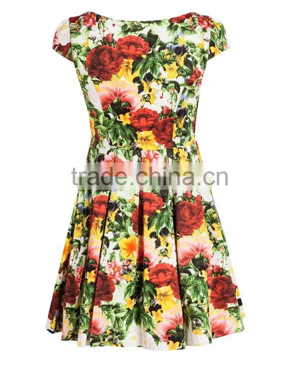 Low Price high quality ladies' loose fit pleated ever pretty dress