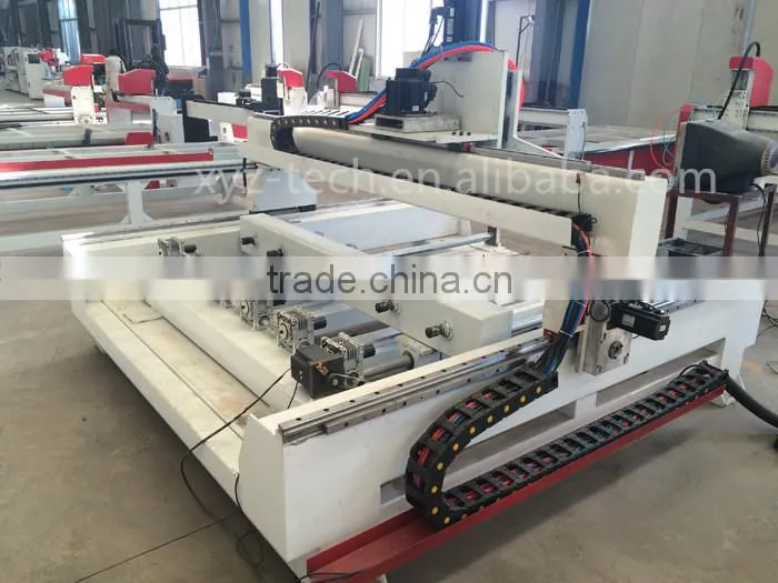 High efficiency 6 or 8 heads cylinder engraving cnc router woodworking machine