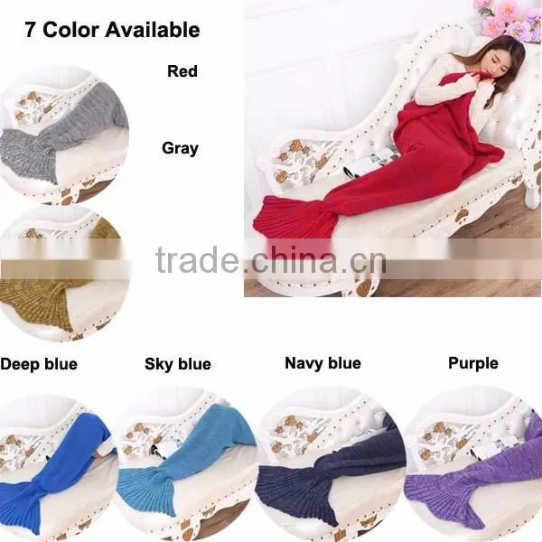 New Arrival Knitted Wearable Adults TV Mermaid Tail Blanket