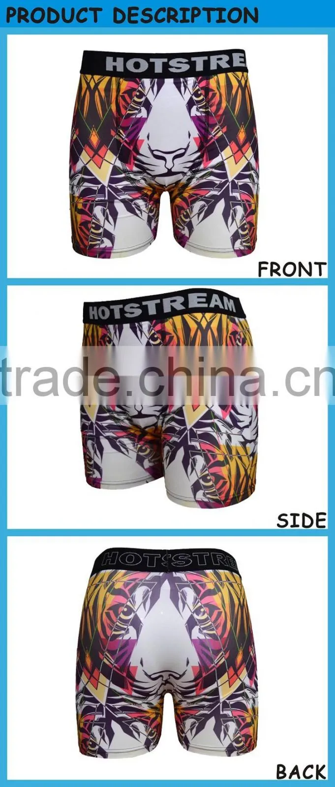 3D Effect Printed Man Underwear Boxer