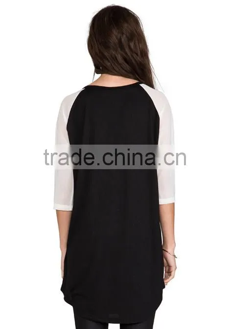 two-color long sleeve t-shirt