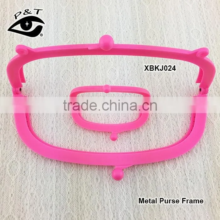 15.5cm round neon jelly color plastic purse frame neon colors frames