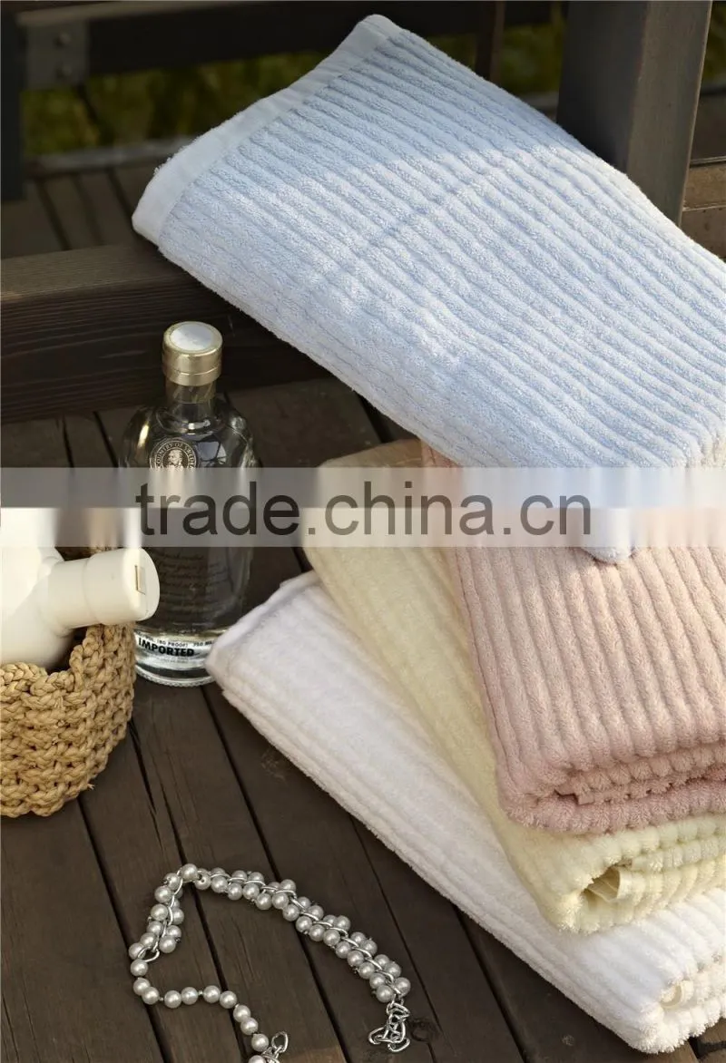 wholesale high quality cotton terry piano key jacquard bath towel