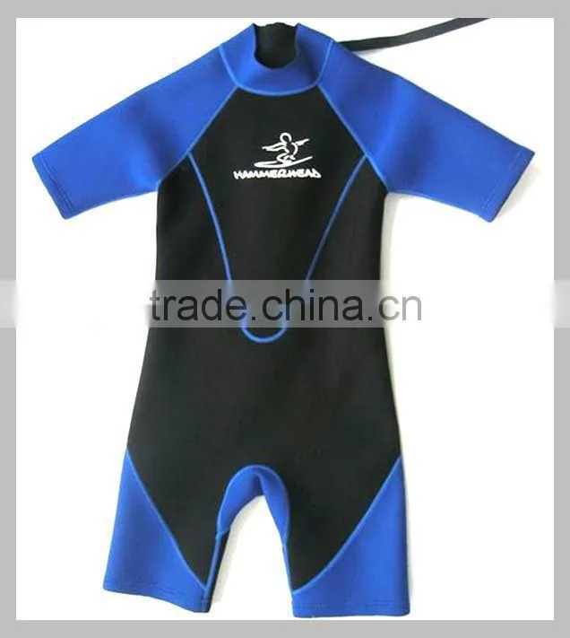 3mm Neoprene surf shorts for children ladies short sleeve suits