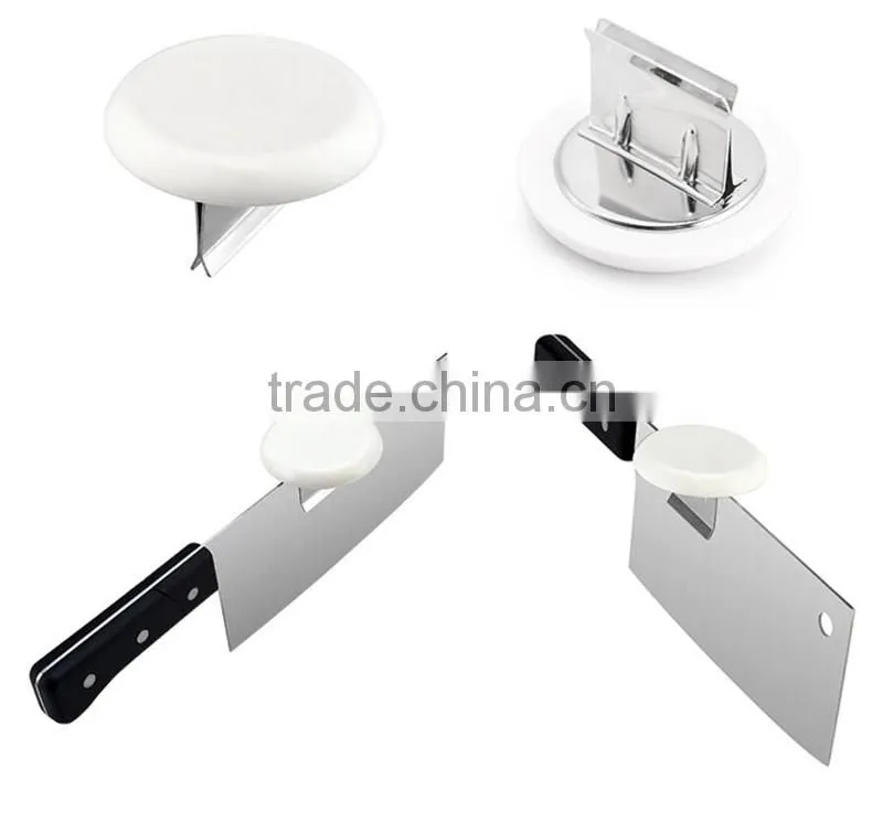 New Stainless Steel Knife Cap Dual-purpose Kitchen Chopping Booster Knife Holder Kitchen Gadgets