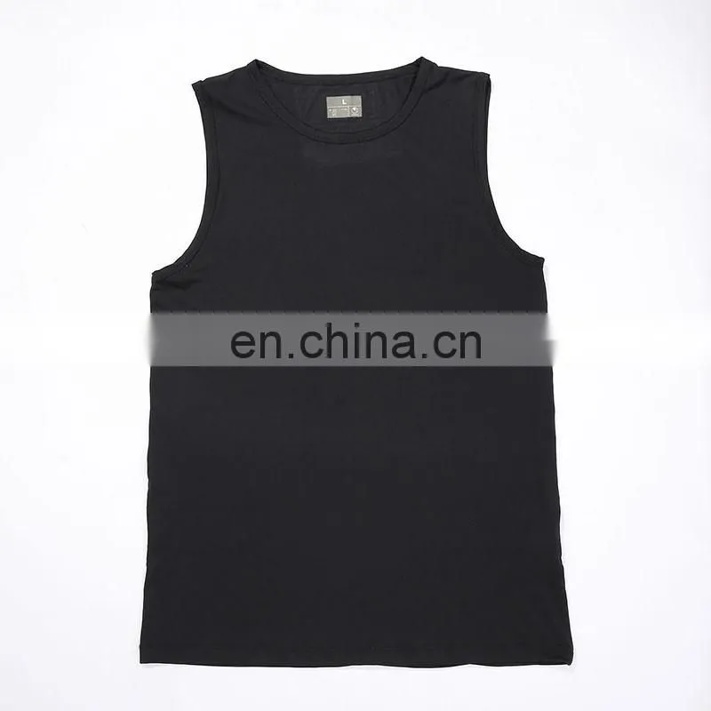 High quality spandex custom plain gym vest for men