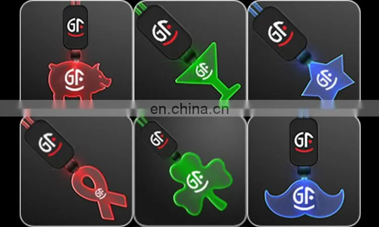 Customized Logo And Shape Christmas Led Necklace