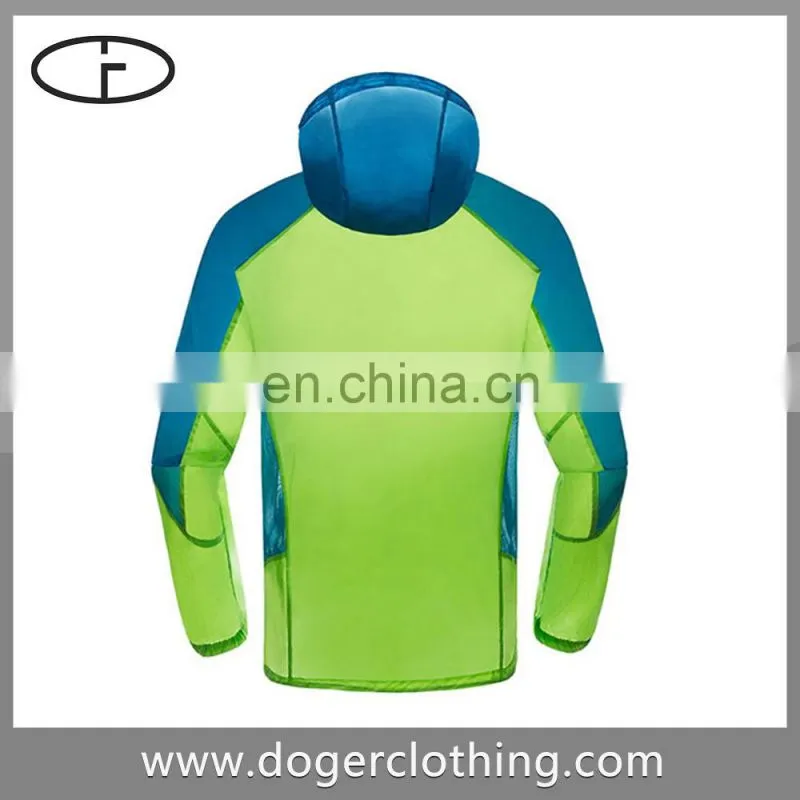 Fine workmanship color long sleeve hooded blazer men jacket