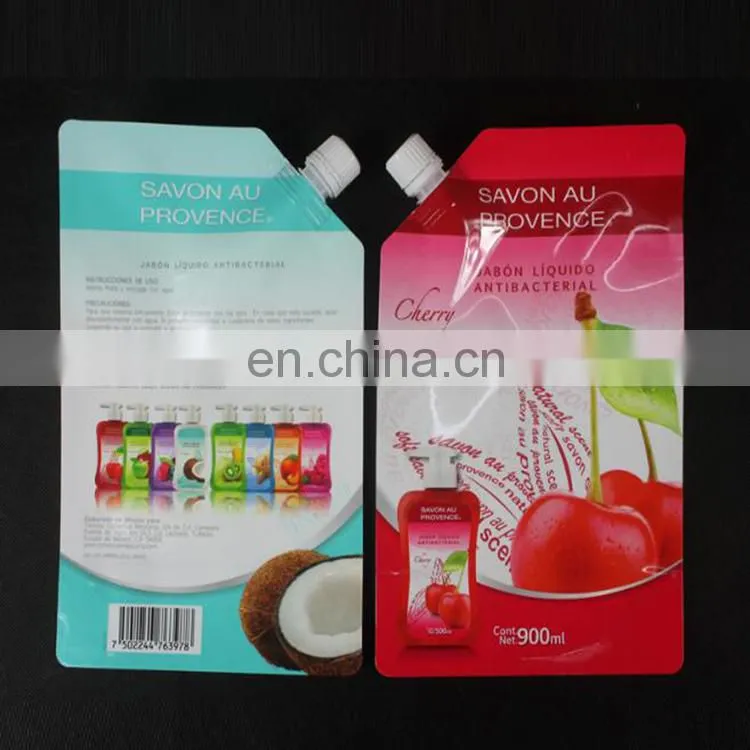 Environmental Protection Stand up Food Grade Plastic Reusable Squeeze Spout Pouch For Juice/Milk
