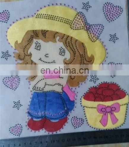 Cute Rhinestone Chenille Hot Fix Motif Embroidered Patches
