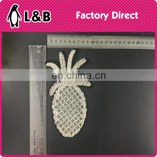 wholesale new design popular fashion sequin patch with beads