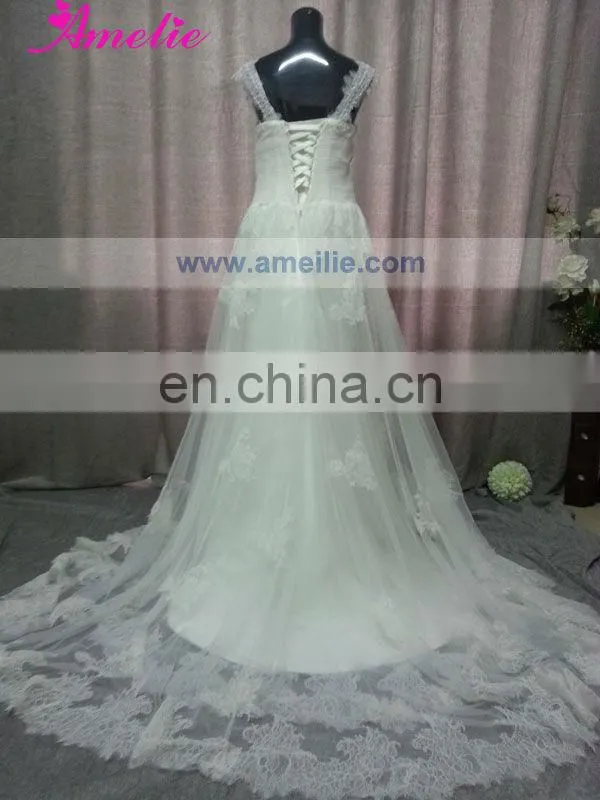 AC1037 Sweetheart Neckline Lace Overlay Wedding Dress Patterns
