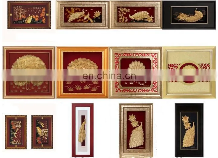 Best Promotional Gifts 24k Gold Picture Ship 3d Gold Foil Picture Pure Gold 999