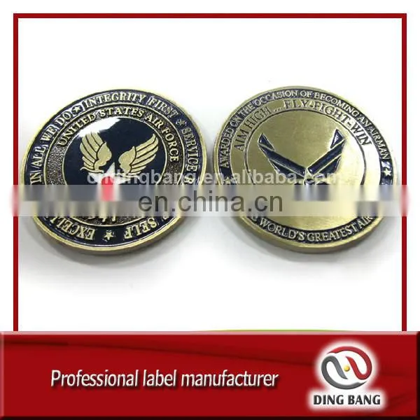 OEM Wholesale Promotion Cheap Memory Use And Collection Type Hard Enamel Type Gold OEM Souvenir Coin