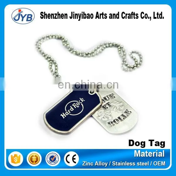 bone shaped aluminum dog tag with diamond
