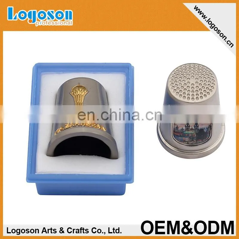 newest embossed souvenir custom copper thimbles