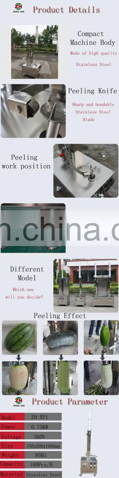 Hot sale single head industrial fruit peeling machine melon peeling machine