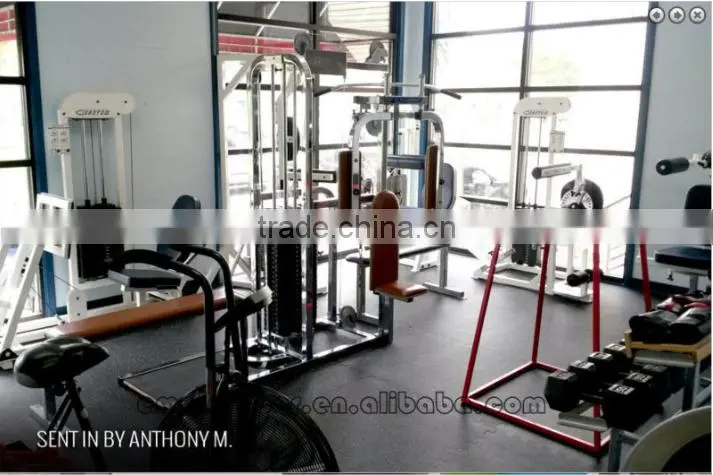 EMEI gym rubber mat with different colors