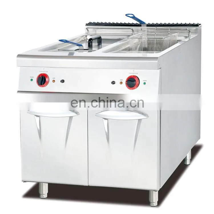Commercial Table Top Stainless steel Double Bowls Electric Fryer with total Capacity 16 Liters