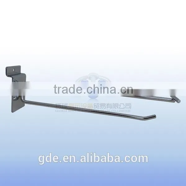 Metal chrome display single line slatwall hook with price tag
