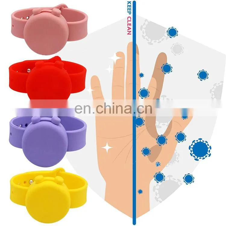 2020 Cartoon Silicone Hand Sanitizer Band Alcohol Gel Silicone Hand Sanitizer Bracelet