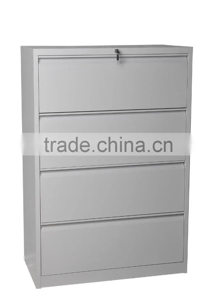 Modern office hanging file cabinet design ful-wide colorful 4 drawer storage filing cabinet with lock mechanism