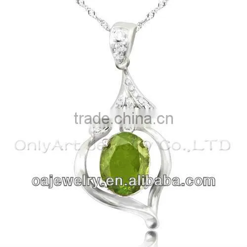 wholesale antique gemstone silver pendant in delecate design