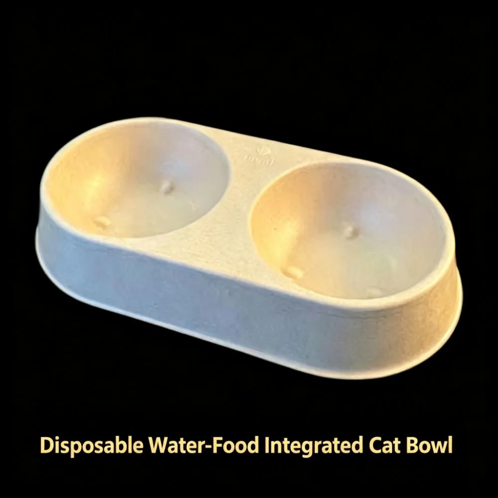 Sugarcane pulp cat food bowl water bowl