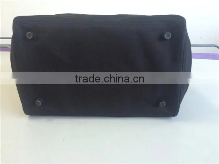 Light green with black color travel bag small size duffel bag