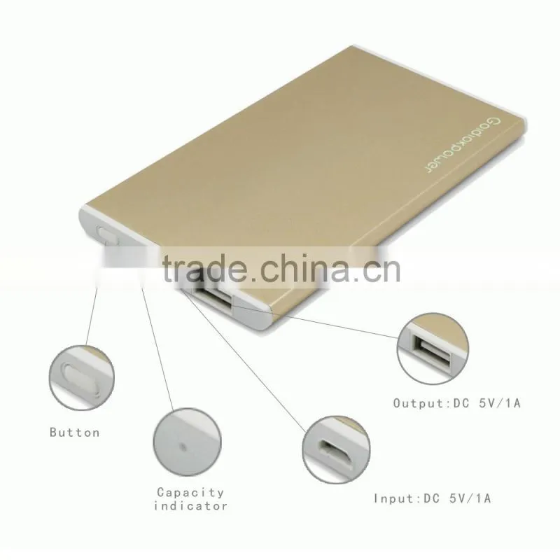 Ultra thin Power Bank 5000mah for iphone 6, iphone6 plus