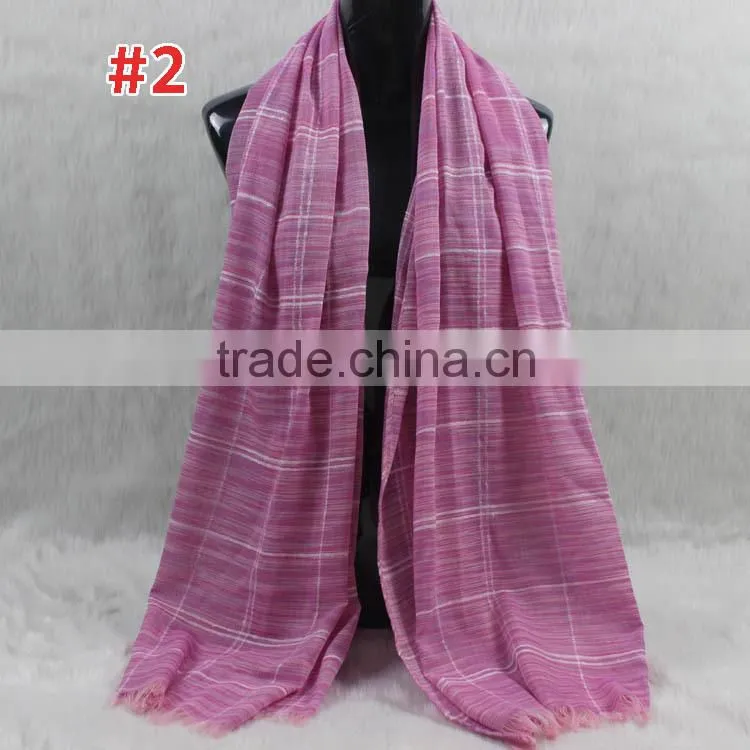 2016 Fashion Ladies Checked Plaid Viscose Pashmina Blanket Scarf Shawl
