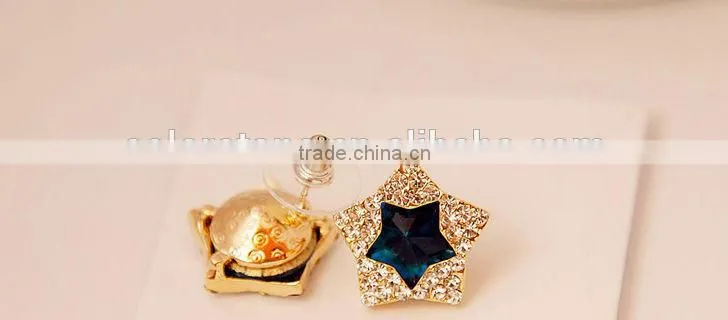 Rhinestone Star Post Earrings Glitter Star Earrings Star Sparkle Earrings