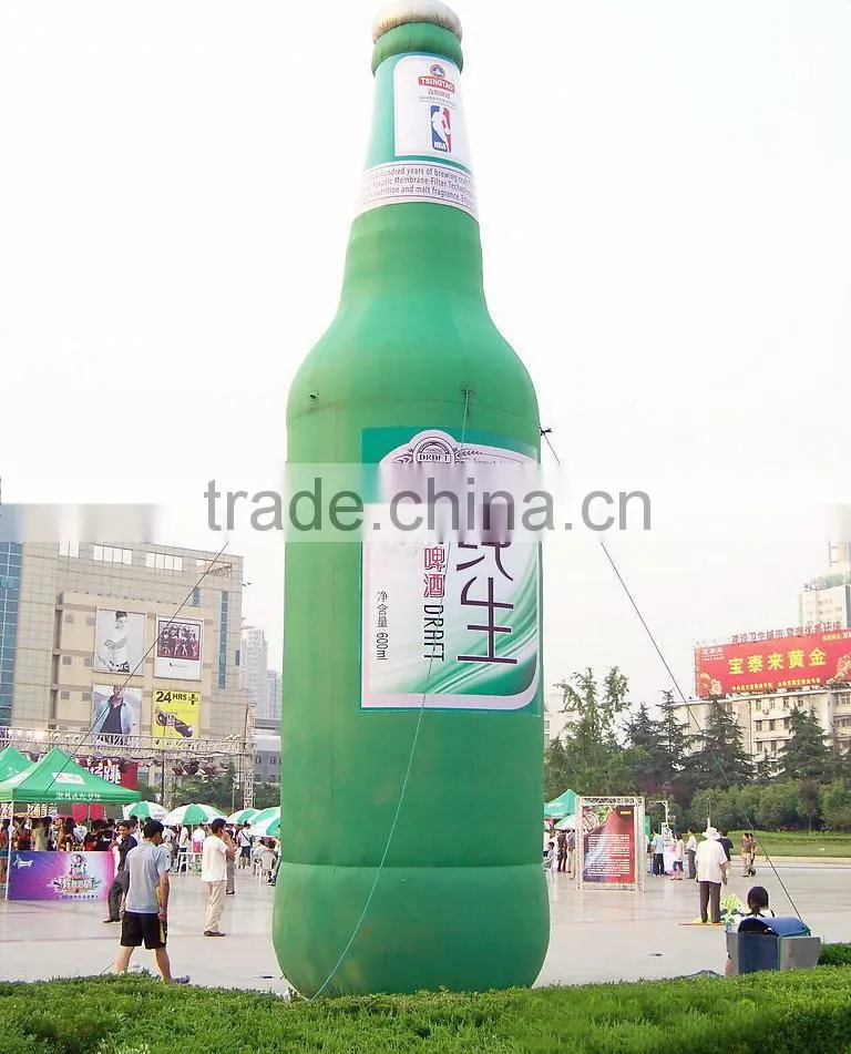 cheap inflatable beer bottle for promotion / advertising inflatable bottle / inflatable wine bottle