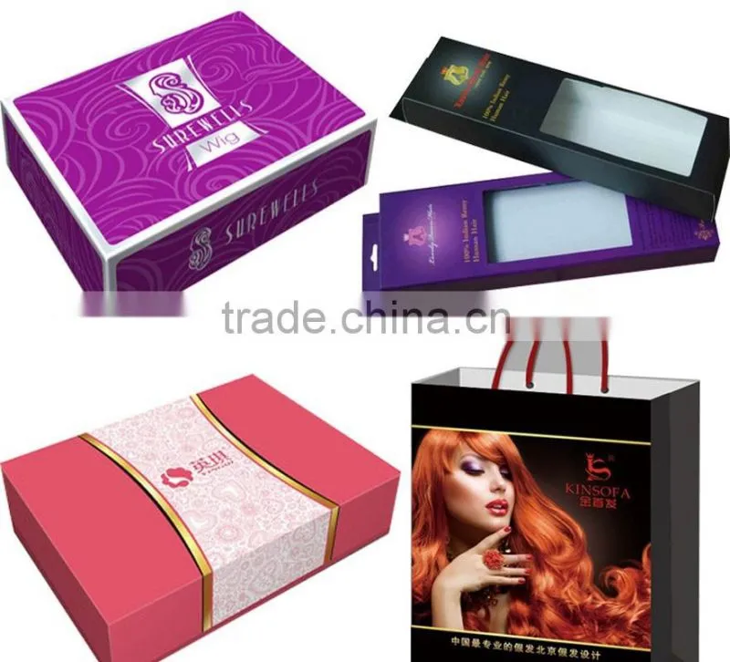 Human hair packing with different shape packaging
