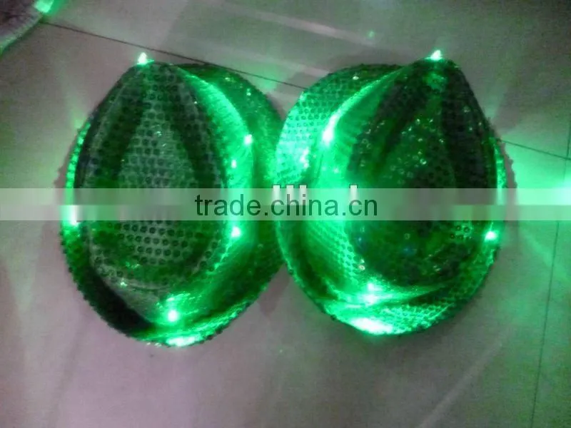LED flshing paillette knight hats