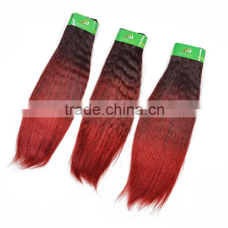 Top Quality 100% Human Hair Silky Yaki Perm Weave