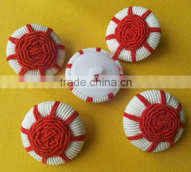 High Fashion Cord Braided Fabric Covered Button For Ladies --- F1536