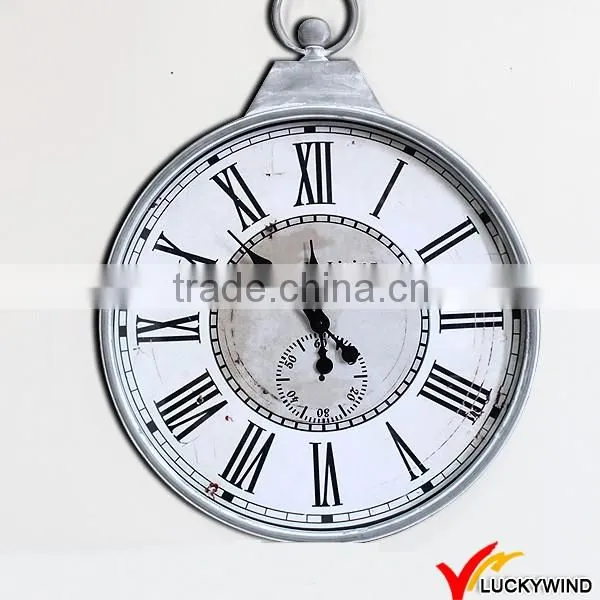Vintage Antique Handmade Large Home goods hanging metal decorative wall clock