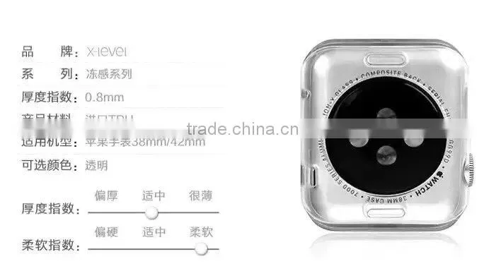 Original PIPILU TPU Soft screen protector case For Apple Watch screen Protective case Clear cover 38mm/42mm MT-4531