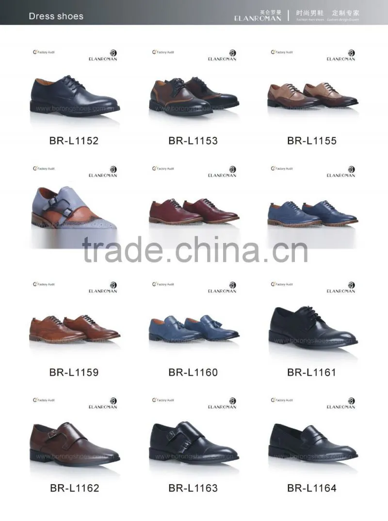 Fashion new arrived leather dress shoes men monk shoes factory