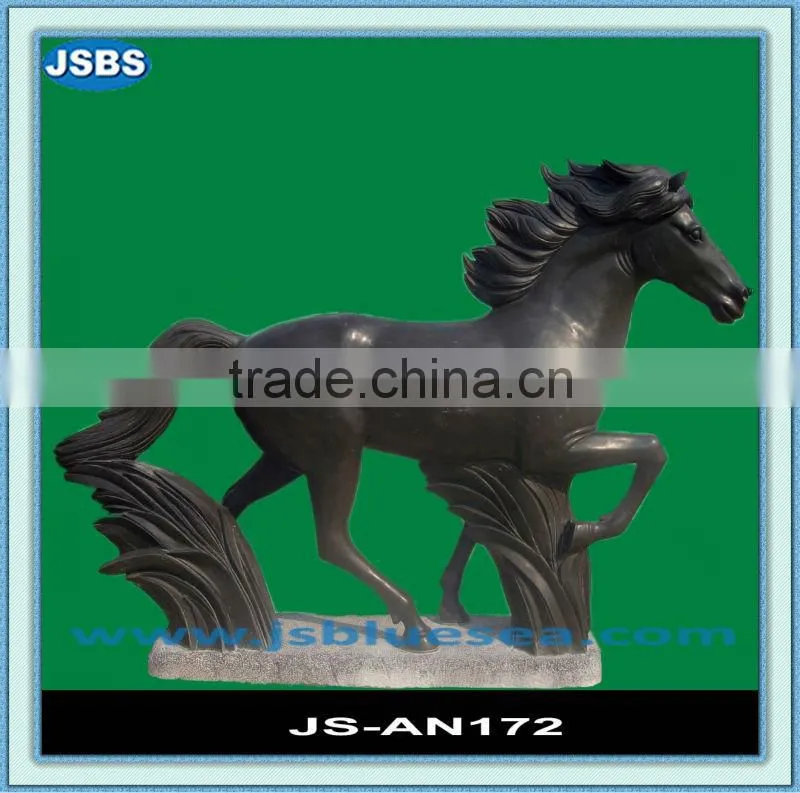 black marble life size large outdoor horse statues