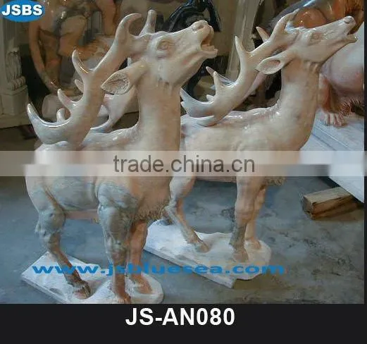 White marble puppy statue