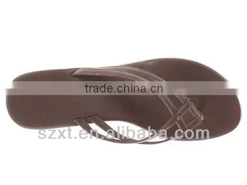 Fashion flip flop wood wedge slippers