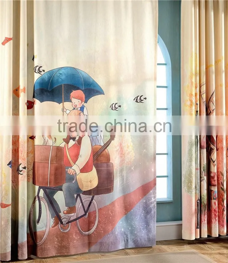 Printed Cartoon Curtain Fabric