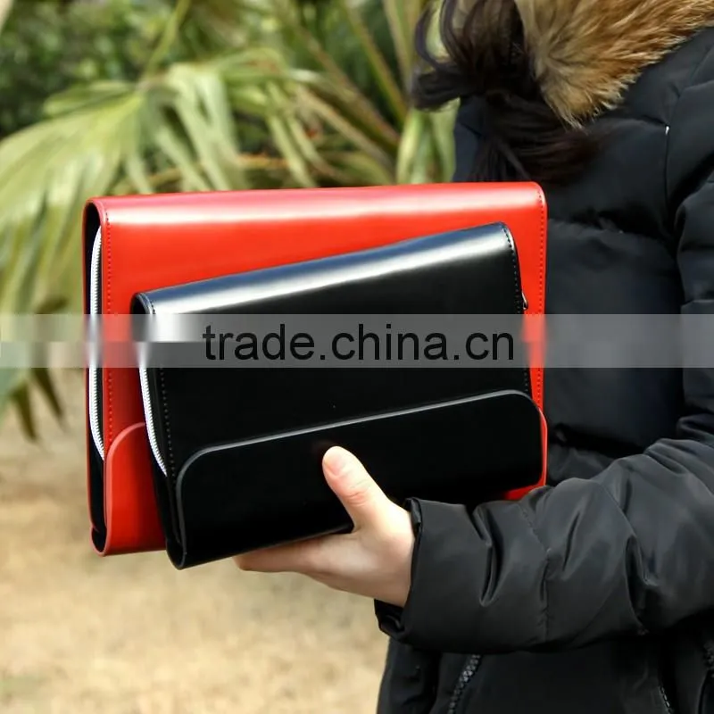 Business 6 ring binder leather zippered A5 notebook