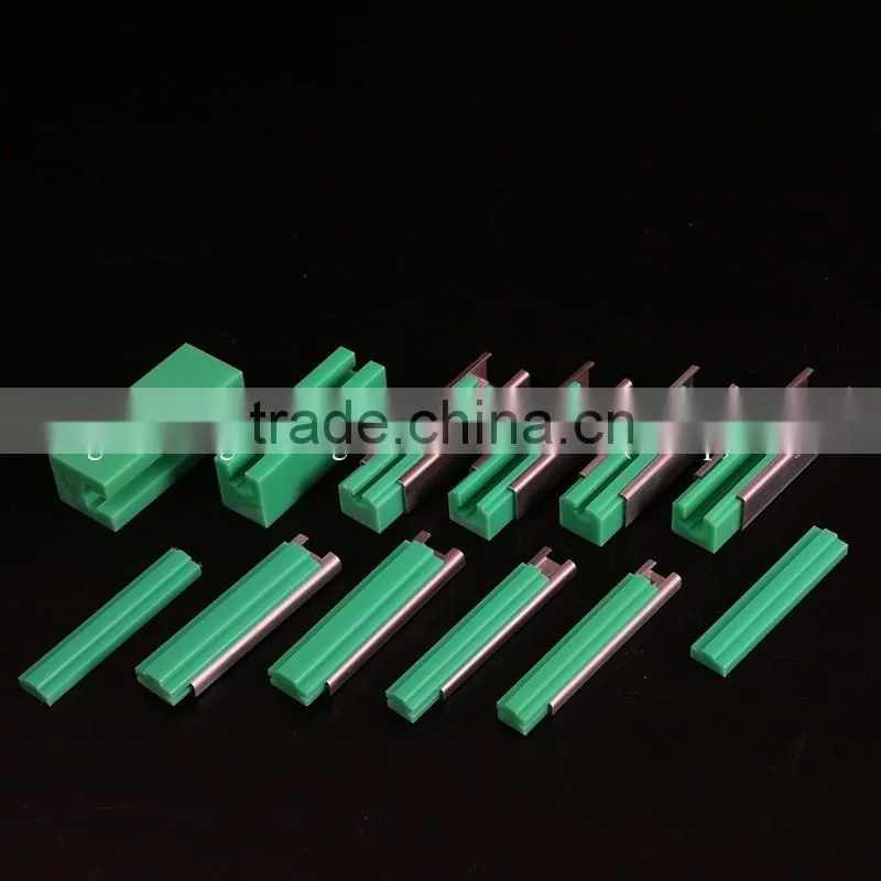 Hot sale engineering plastic cnc machining custom low price green UHMW-PE HDPE linear guide rail