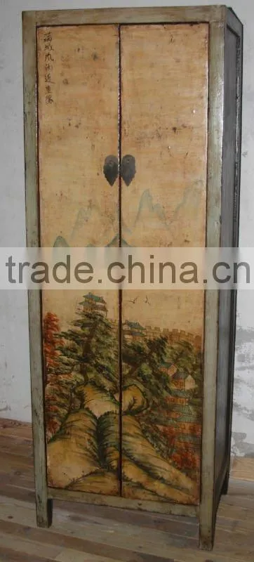 Chinese antique painting cabinet