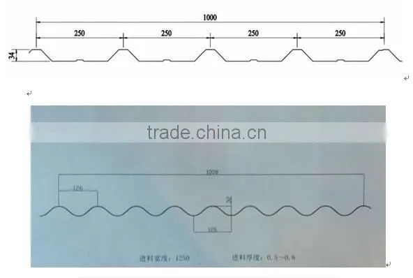 Zhongtuo corrugated 1008 and 1000 Trapezoidal Double Layer roll forming machine